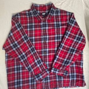 Lands End Soft Flannel 100% Cotton Button-Down Shirt, XXL